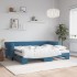 Sofá cama nido con colchón terciopelo azul 80x200