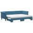 Sofá cama nido con colchón terciopelo azul 80x200