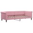 Sofá cama nido con colchón terciopelo rosa 80x200