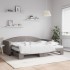 Sofá cama nido con colchón tela gris taupe 90x200