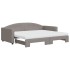 Sofá cama nido con colchón tela gris taupe 90x200