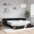 Sofá cama nido con cajones terciopelo negro 90x190