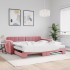 Sofá cama nido con colchón terciopelo rosa 100x200