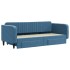 Sofá cama nido con cajones terciopelo azul 90x200