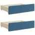 Sofá cama nido con cajones terciopelo azul 90x200