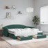 Sofá cama nido con cajones terciopelo verde oscuro 100x200