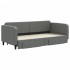 Sofá cama nido con cajones tela gris oscuro 90x200