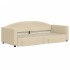 Sofá cama nido con cajones tela color crema 90x200