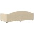 Sofá cama nido con cajones tela color crema 90x200
