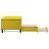 Sofá cama nido con cajones terciopelo amarillo 80x200