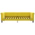 Sofá cama nido con cajones terciopelo amarillo 80x200