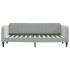 Sofá cama nido con cajones terciopelo gris claro 80x200