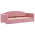 Sofá cama nido con cajones terciopelo rosa 80x200