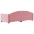 Sofá cama nido con cajones terciopelo rosa 80x200