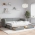 Sofá cama nido con cajones tela gris claro 80x200