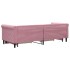 Sofá cama nido con cajones terciopelo rosa 80x200