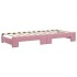 Sofá cama nido con cajones terciopelo rosa 80x200