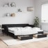 Sofá cama nido con cajones tela negro 100x200