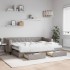 Sofá cama nido con cajones tela gris taupe 80x200