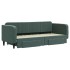 Sofá cama nido con cajones terciopelo verde oscuro 80x200