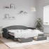 Sofá cama nido con cajones tela gris oscuro 90x190