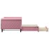 Sofá cama nido con cajones terciopelo rosa 90x200
