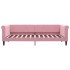Sofá cama nido con cajones terciopelo rosa 90x200