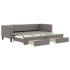 Sofá cama nido con cajones tela gris taupe 80x200