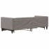 Sofá cama nido con cajones tela gris taupe 80x200