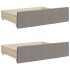 Sofá cama nido con cajones tela gris taupe 80x200