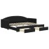 Sofá cama nido con cajones terciopelo negro 90x200