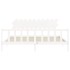 Estructura de cama con cabecero madera maciza blanco 200x200