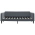 Sofá cama nido con cajones terciopelo gris oscuro 90x190