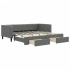 Sofá cama nido con cajones tela gris oscuro 90x190