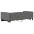 Sofá cama nido con cajones tela gris oscuro 90x190