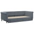 Sofá cama nido con cajones terciopelo gris oscuro 90x200