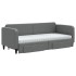 Sofá cama nido con cajones tela gris oscuro 80x200
