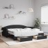 Sofá cama nido con cajones tela negro 100x200