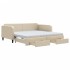 Sofá cama nido con cajones tela color crema 100x200