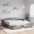 Sofá cama nido con cajones tela gris taupe 80x200
