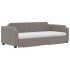 Sofá cama nido con cajones tela gris taupe 100x200