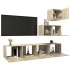 Juego de muebles de salón 4 piezas roble