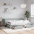 Sofá cama nido con cajones terciopelo gris claro 80x200
