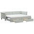Sofá cama nido con cajones terciopelo gris claro 80x200