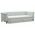 Sofá cama nido con cajones terciopelo gris claro 80x200