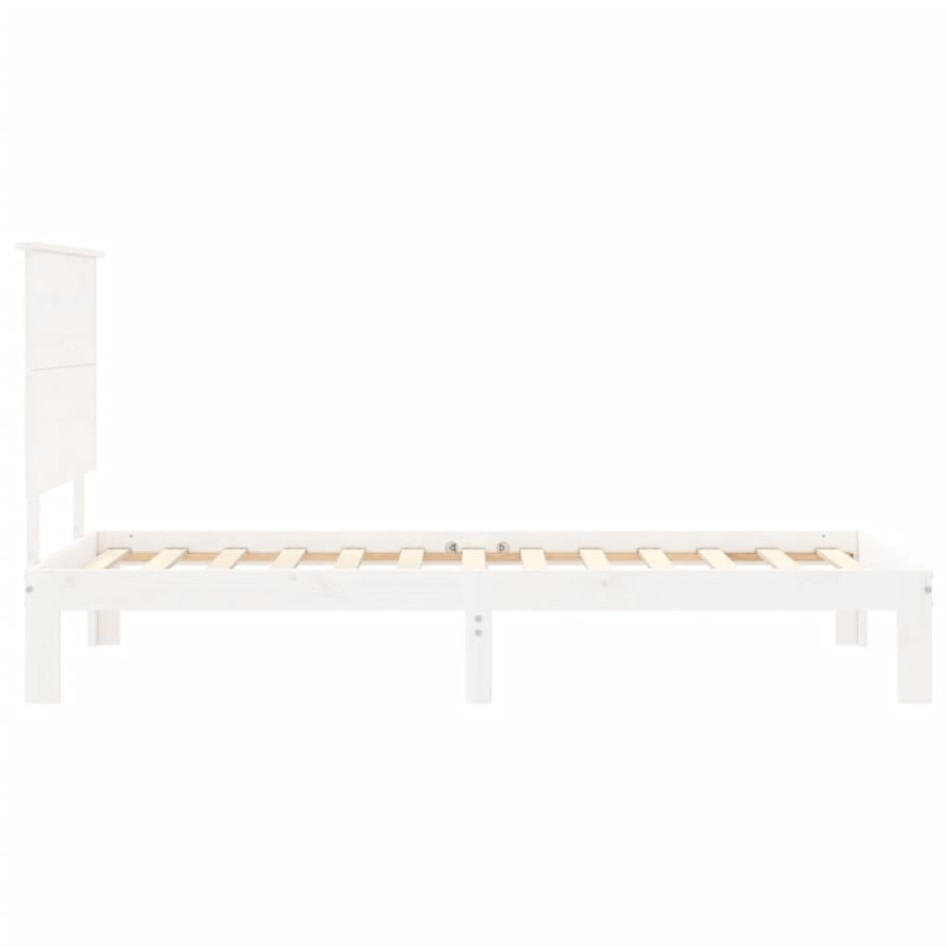 Estructura de cama con cabecero madera maciza