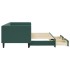 Sofá cama nido con cajones terciopelo verde oscuro 80x200