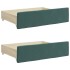 Sofá cama nido con cajones terciopelo verde oscuro 80x200