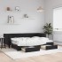 Sofá cama nido con cajones terciopelo negro 80x200