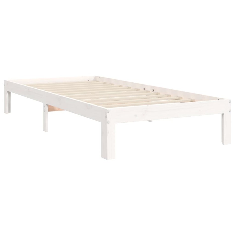 Estructura de cama con cabecero madera maciza